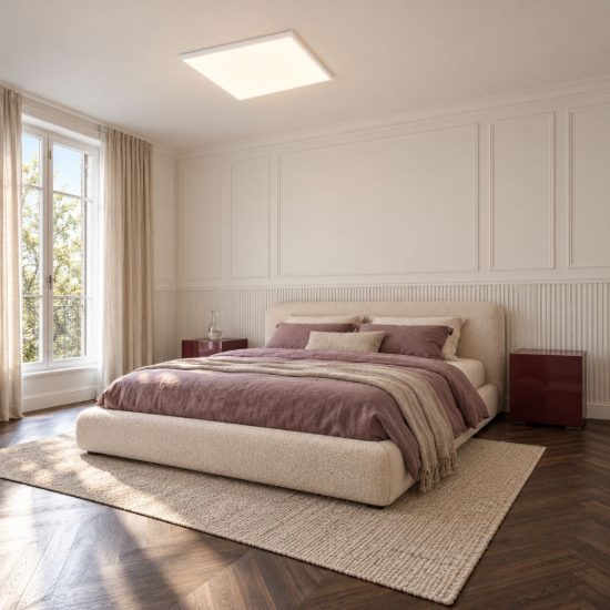 Eglo moradillo plafoniera led 32,5w cct 2700k 6500k 59,5cm per soggiorno moderna bianca