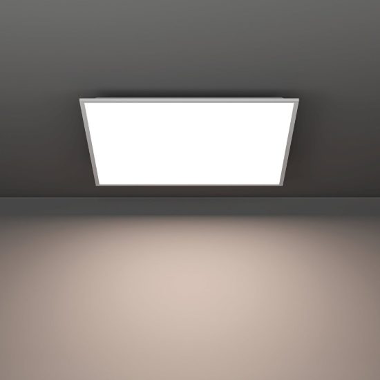 Eglo moradillo plafoniera led 32,5w cct 2700k 6500k 59,5cm per soggiorno moderna bianca