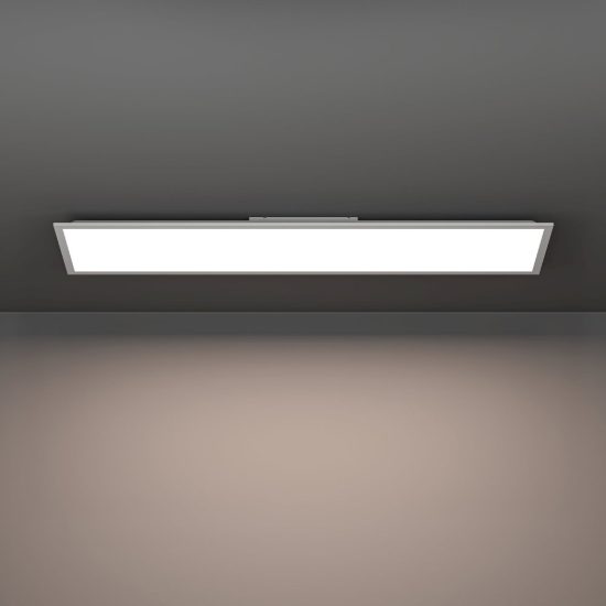 Eglo moradillo plafoniera led 33w cct 2700k 6500k 119,5cm per cucina moderna bianca