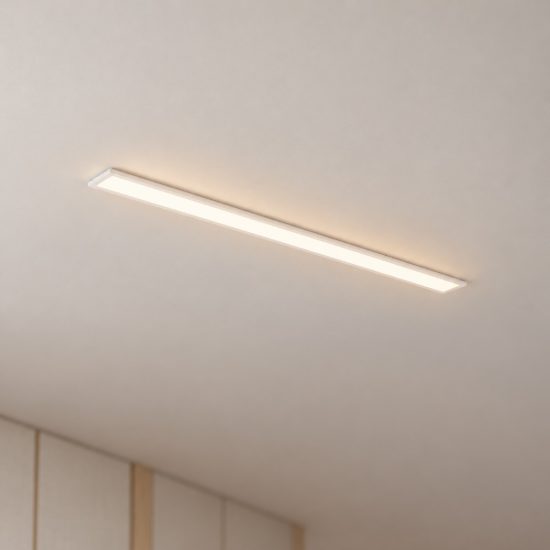Eglo moradillo plafoniera led 28w cct 2700k 6500k 119,5cm per cucina moderna bianca