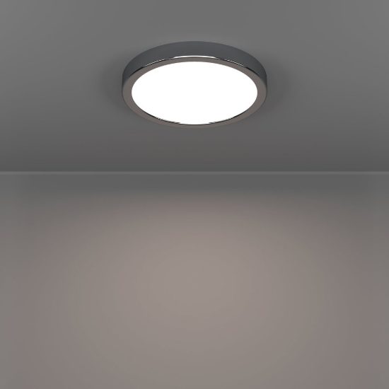 Eglo fueva 6 plafoniera led 11,5w cct 2700k 6500k 21,1cm ip44 per bagno moderna rotonda cromo