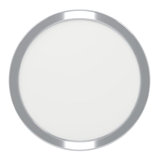 Eglo fueva 6 plafoniera led 11,5w cct 2700k 6500k 21,1cm ip44 per bagno moderna rotonda cromo