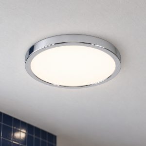 Eglo fueva 6 plafoniera led 14,2w cct 2700k 6500k 27,8cm ip44 per bagno moderna rotonda cromo