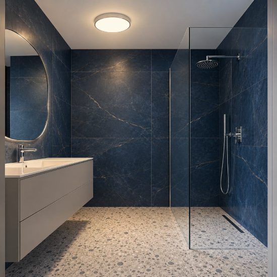 Eglo fueva 6 plafoniera led 14,2w cct 2700k 6500k 27,8cm ip44 per bagno moderna rotonda cromo