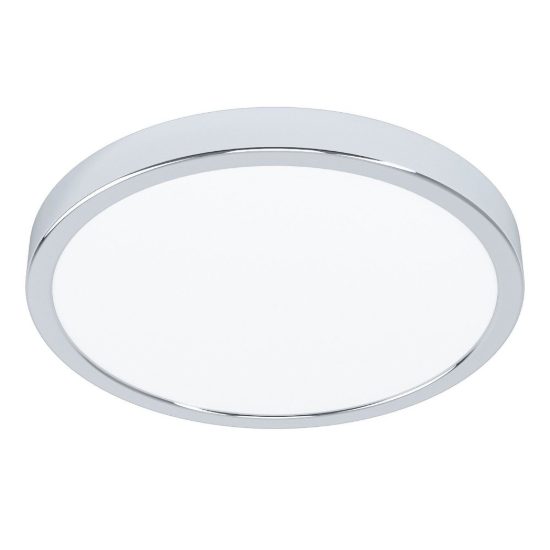 Eglo fueva 6 plafoniera led 14,2w cct 2700k 6500k 27,8cm ip44 per bagno moderna rotonda cromo