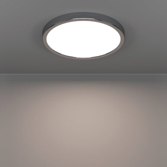 Eglo fueva 6 plafoniera led 14,2w cct 2700k 6500k 27,8cm ip44 per bagno moderna rotonda cromo