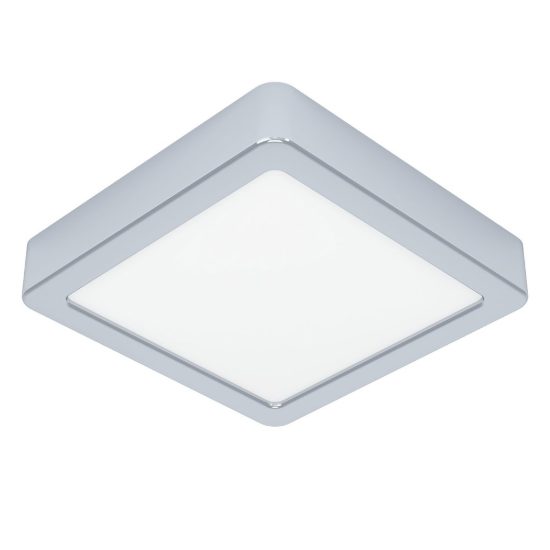 Eglo fueva 6 plafoniera led 7w cct 2700k 6500k 15cm ip44 per bagno moderna quadrata cromo