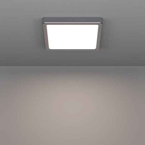 Eglo fueva 6 plafoniera led 10,5w cct 2700k 6500k 22cm ip44 per bagno moderna quadrata cromo