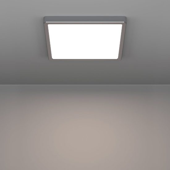 Eglo fueva 6 plafoniera led 13w cct 2700k 6500k 29cm ip44 per bagno moderna quadrata cromo