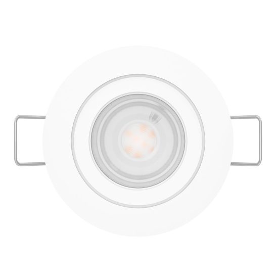 Eglo barranco gu10 faretto da incasso per cartongesso orientabile led 4,5w 3000k foro 6,8cm bianco