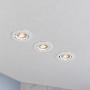 Eglo barranco gu10 set 3 faretti da incasso per cartongesso orientabili led 3x4,5w 3000k foro 6,8cm bianco