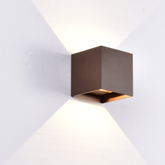 Applique da esterno corten led 2700k ip54 dimmerabile