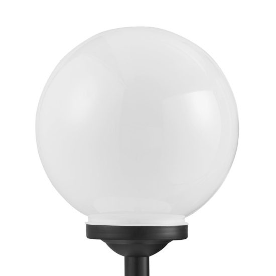 Eglo puglia lampada solare da giardino a sfera led 0,2w 3000k 25cm ip44 con picchetto moderna nera e bianca