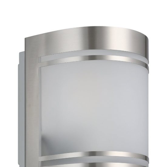 Eglo cerno applique da esterno 14cm ip44 moderna rettangolare acciaio inox