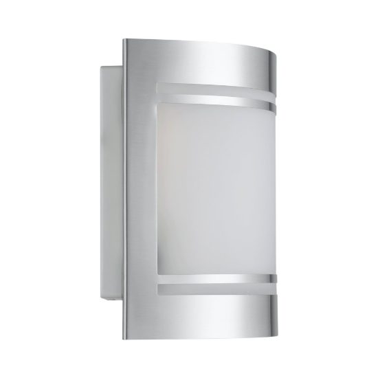 Eglo cerno applique da esterno 14cm ip44 moderna rettangolare acciaio inox