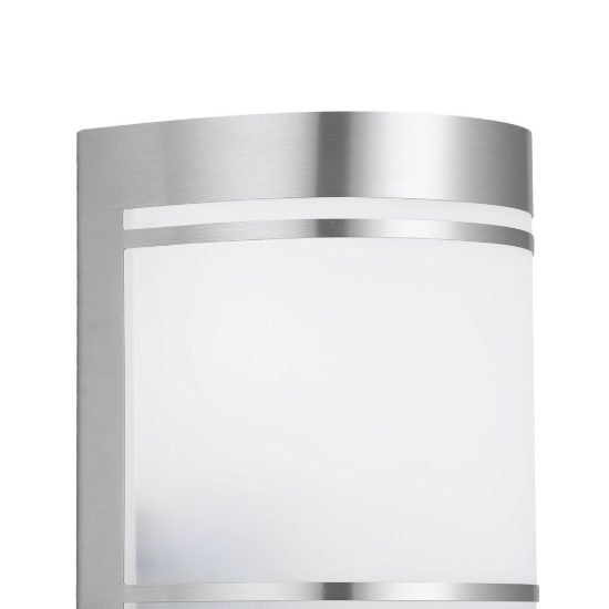 Eglo cerno applique da esterno 14cm ip44 moderna rettangolare acciaio inox con sensore di movimento