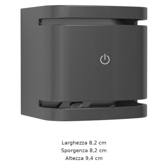 Eglo tressanti applique da esterno led 2,9w 3000k 8,2cm ip44 ricaricabile moderna rettangolare nera opaca con sensore di movimento