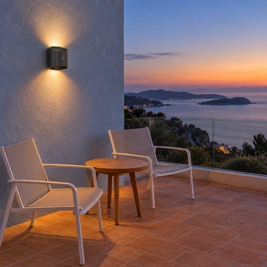 Eglo tressanti applique da esterno led 2,9w 3000k 8cm ip44 ricaricabile moderna cilindrica nera opaca con sensore di movimento