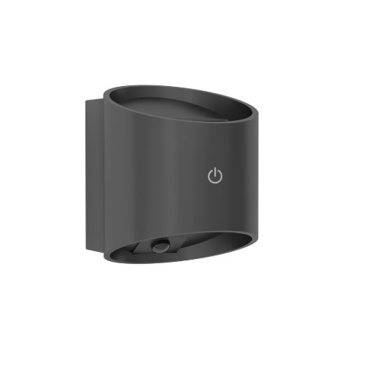 Eglo tressanti applique da esterno led 2,9w 3000k 8cm ip44 ricaricabile moderna cilindrica nera opaca con sensore di movimento