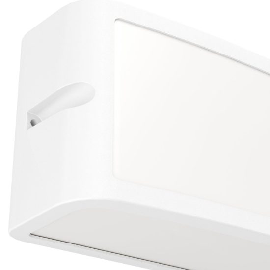 Eglo camarda applique da esterno led 10,5w 4000k 22cm ip54 moderna rettangolare a pannello bianca