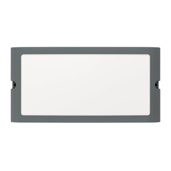 Eglo camarda applique da esterno led 10,5w 4000k 22cm ip54 moderna rettangolare a pannello antracite