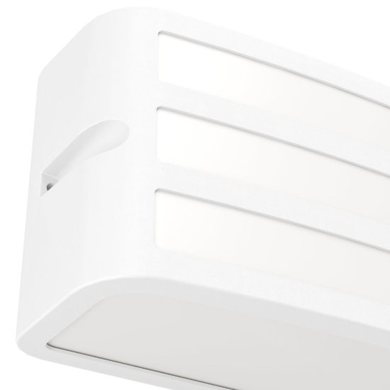 Eglo camarda applique da esterno 22cm ip54 moderna rettangolare a tre fasce bianca