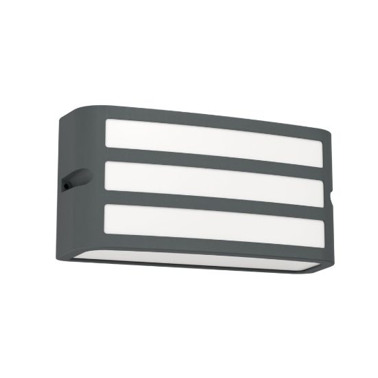 Eglo camarda applique da esterno 22cm ip54 moderna rettangolare a tre fasce antracite