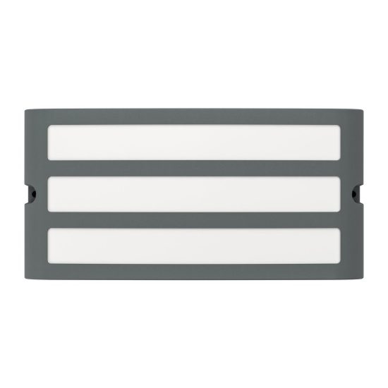 Eglo camarda applique da esterno 22cm ip54 moderna rettangolare a tre fasce antracite