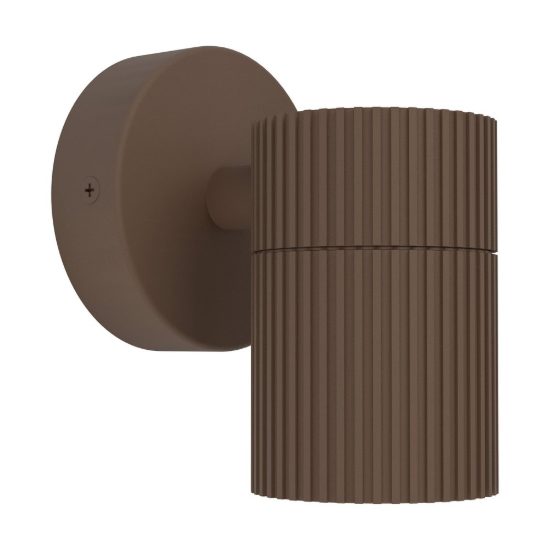 Eglo tomelloso applique da esterno 6cm ip44 moderna cilindrica verso il basso ruggine