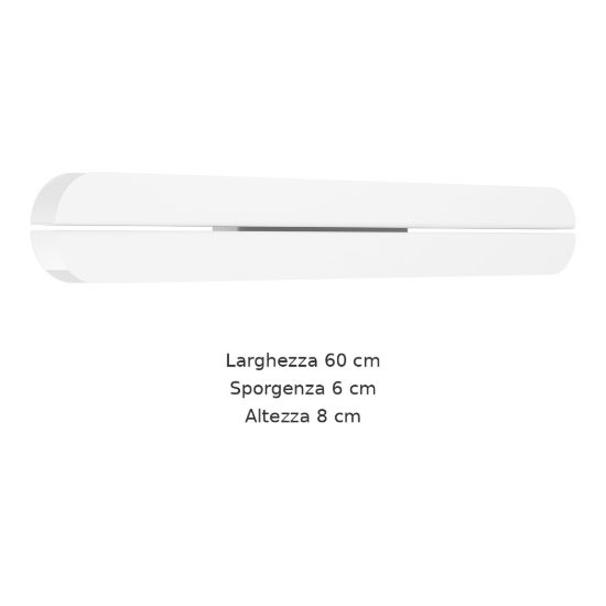 Eglo vascella applique da esterno led 10,5w cct 2700k 6500k 60cm ip44 moderna lineare bianca