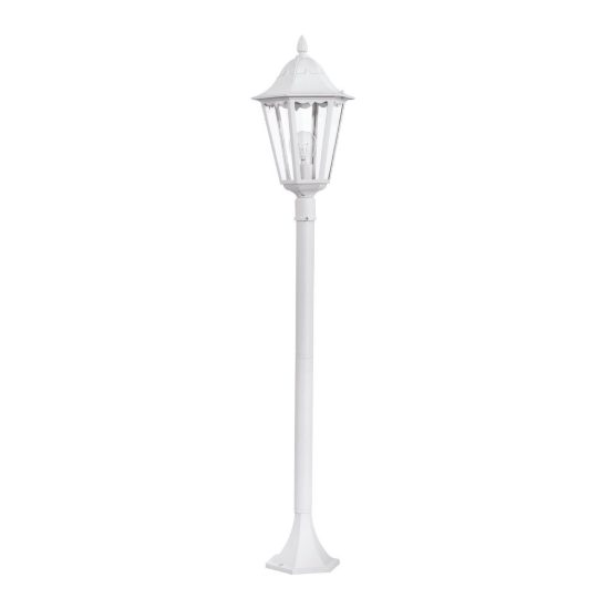Eglo navedo lampione da giardino 120cm ip44 classico a lanterna bianco