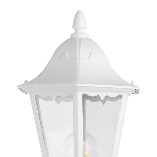 Eglo navedo lampione da giardino 120cm ip44 classico a lanterna bianco