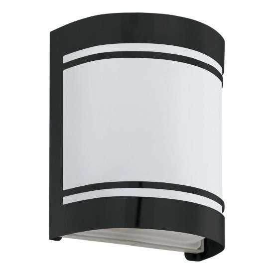 Eglo cerno applique da esterno 14cm ip44 moderna rettangolare nera