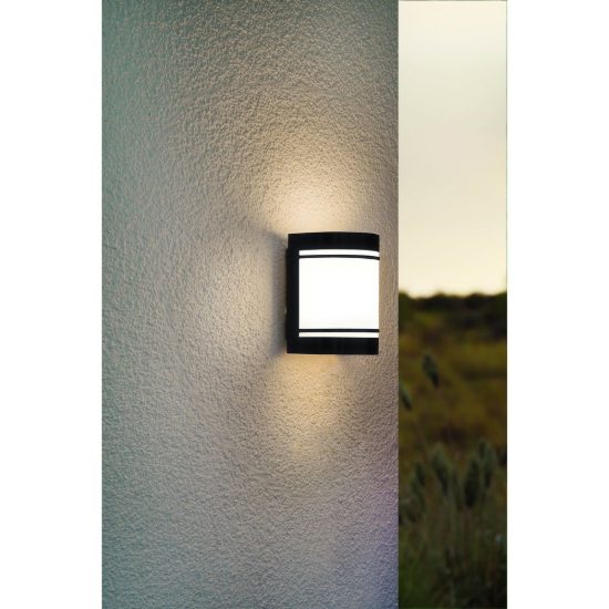 Eglo cerno applique da esterno 14cm ip44 moderna rettangolare nera