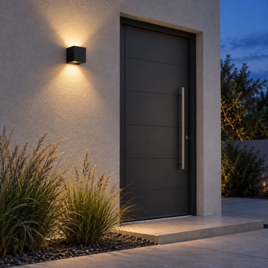 Eglo barcarola e applique da esterno led 4,5w 4000k 10,5cm ip44 moderna quadrata nera