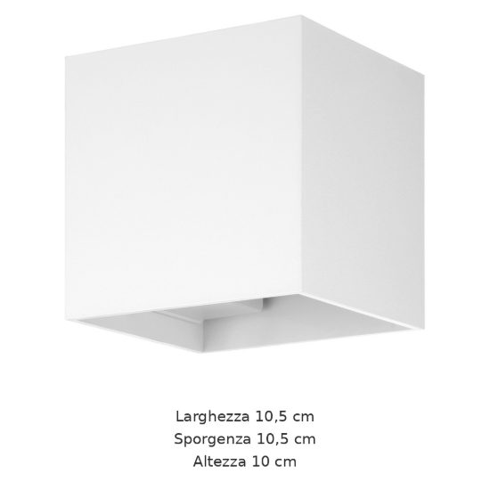 Eglo barcarola e applique da esterno led 4,5w 4000k 10,5cm ip44 moderna quadrata bianca
