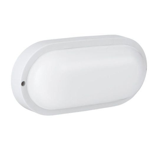 Eglo boschetto e applique e plafoniera da esterno led 11,5w 4000k 20,5cm ip54 moderna ovale bianca
