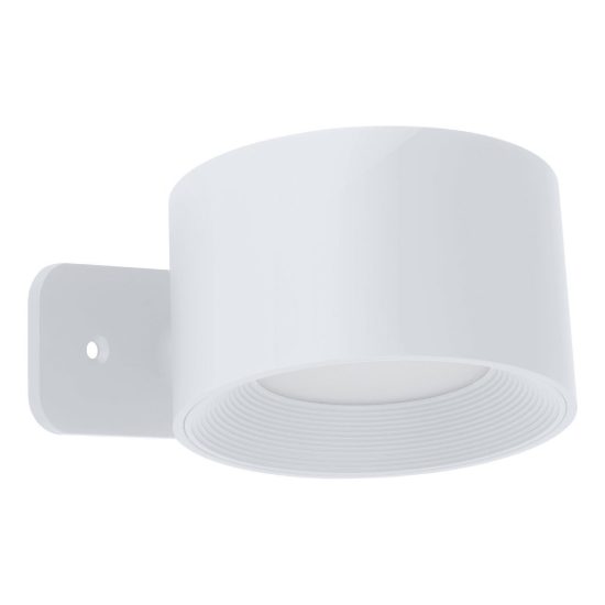 Eglo muraglie applique con faretto led 5w cct 2700k 6500k orientabile 7,5cm ricaricabile moderna rotonda bianca