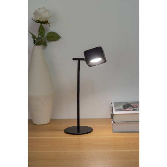 Eglo muraglie applique con faretto led 5w cct 2700k 6500k orientabile 7,5cm ricaricabile moderna quadrata nera