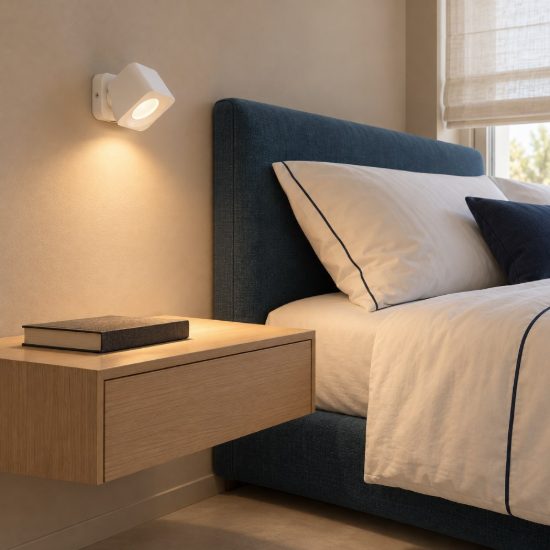 Eglo muraglie applique con faretto led 5w cct 2700k 6500k orientabile 7,5cm ricaricabile moderna quadrata bianca