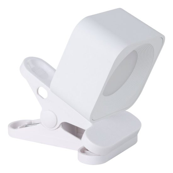 Eglo muraglie applique con faretto led 5w cct 2700k 6500k orientabile 7,5cm ricaricabile moderna quadrata bianca