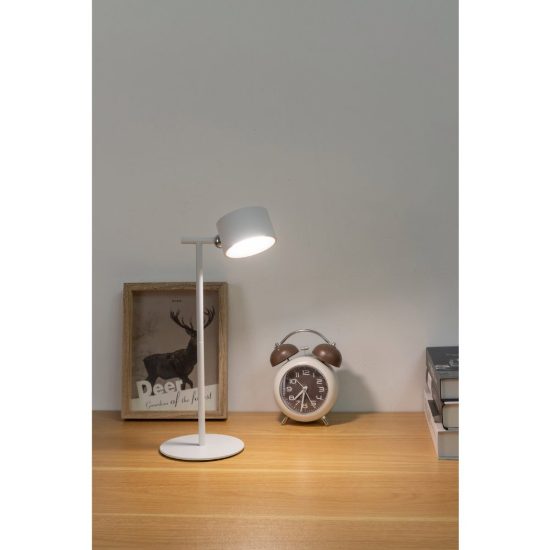 Eglo muraglie applique con faretto led 5w cct 2700k 6500k orientabile 7,5cm ricaricabile moderna quadrata bianca