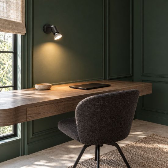 Eglo stecci e applique con faretto gu10 orientabile 6cm moderna nera