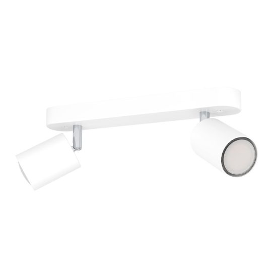 Eglo reciso e plafoniera con 2 faretti gu10 orientabili 30cm moderna bianca