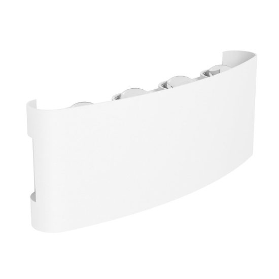 Eglo cosolenzo e applique da esterno led 8w 3000k 22cm ip44 moderna rettangolare biemissione bianca
