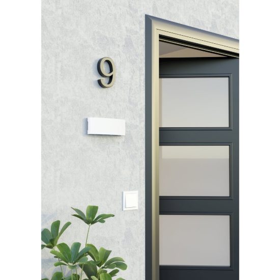 Eglo cosolenzo e applique da esterno led 8w 3000k 22cm ip44 moderna rettangolare biemissione bianca
