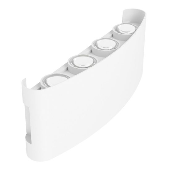 Eglo cosolenzo e applique da esterno led 8w 3000k 22cm ip44 moderna rettangolare biemissione bianca