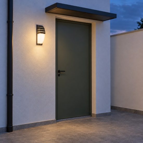 Eglo cimoneri e applique da esterno 8cm ip44 moderna rettangolare nera