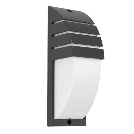 Eglo cimoneri e applique da esterno 8cm ip44 moderna rettangolare nera