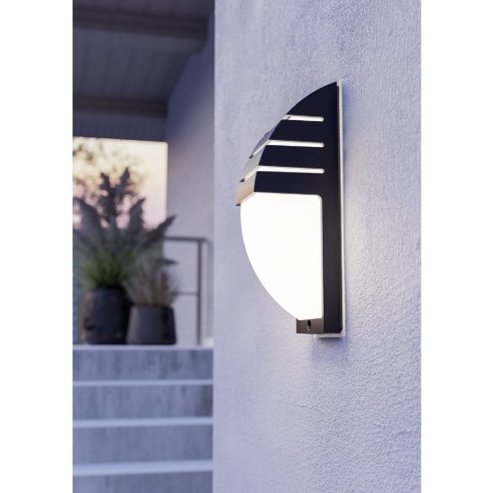 Eglo cimoneri e applique da esterno 8cm ip44 moderna rettangolare nera